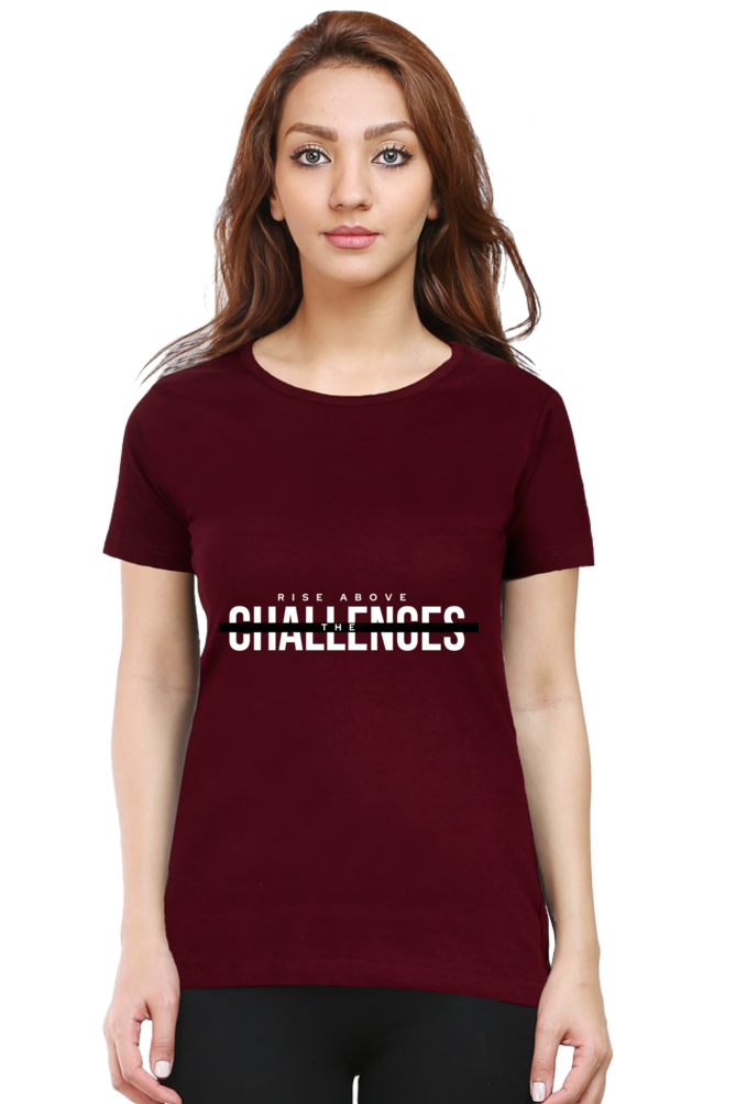 Rise Above Challenges Dark Shade Eco-Conscious Women's Tee
