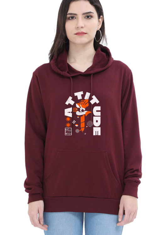 Attitude Women Hoodie Sweatshirt