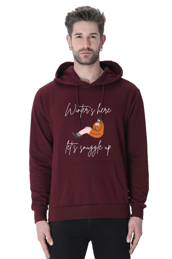 Winters Here...lets snuggle up Hoodie Sweatshirt for Men