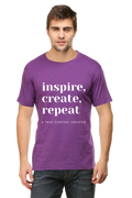 Inspire Create Repeat A True Content Creator Round Neck Men's Dark Shade T-Shirt