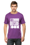 Lets Think Outside the Box Mens Round Neck Darker Shade T-shirt