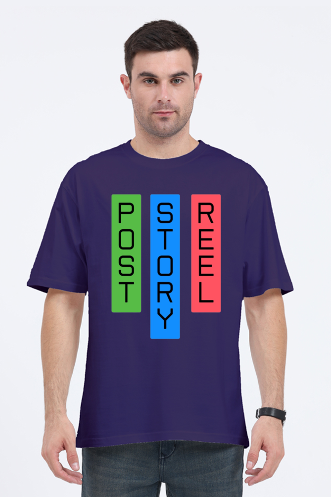 Post Story Reel Unisex Round Neck T-shirt