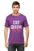 Stay Creative Stay Bold Men's Round Neck Darker Shade T-shirt