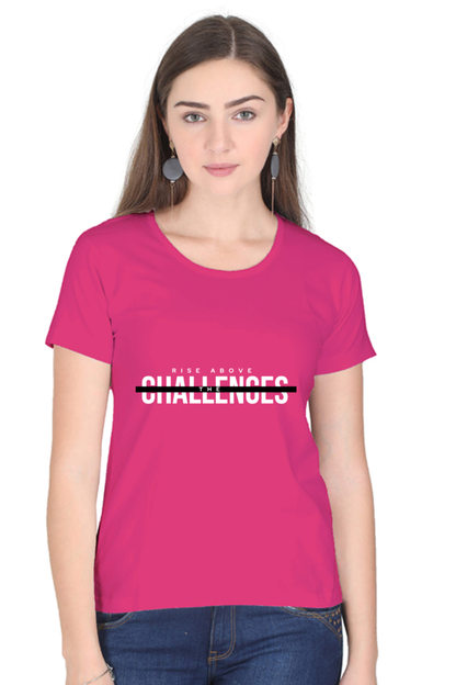 Rise Above Challenges Dark Shade Eco-Conscious Women's Tee