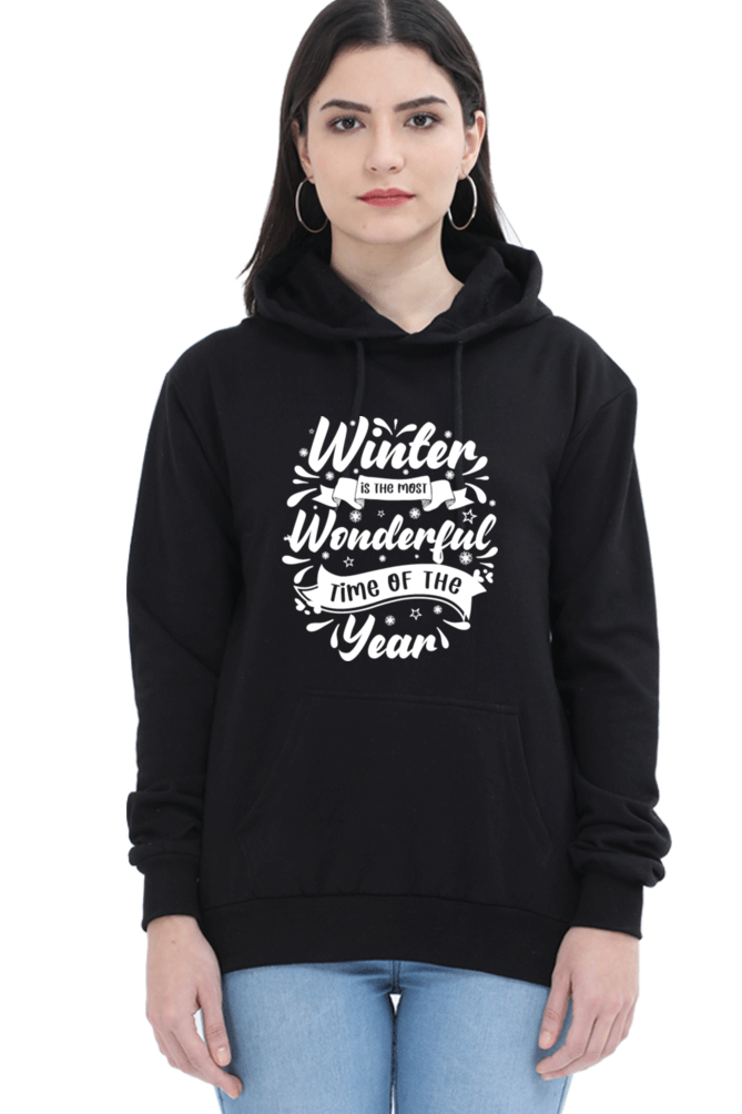 Winter is the most wonderful Darker Shade Hoodie Sweatshirt for Women