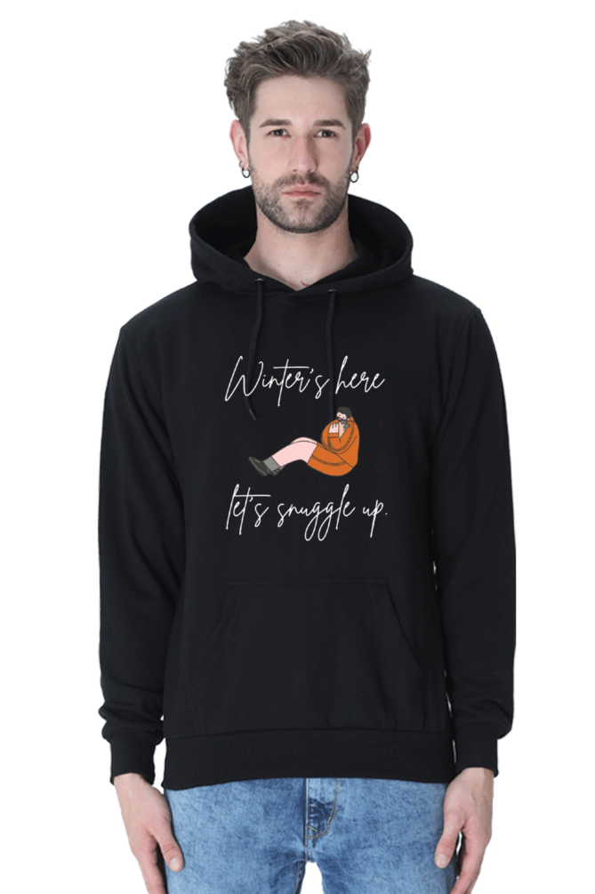 Winters Here...lets snuggle up Hoodie Sweatshirt for Men