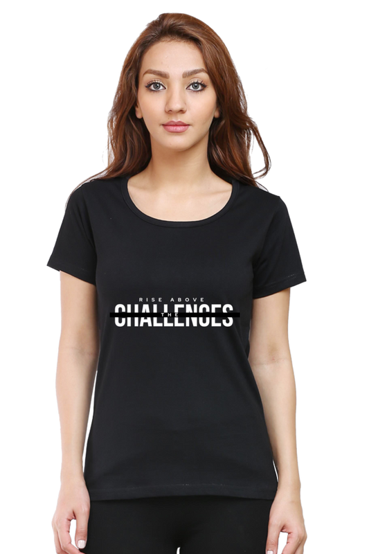Rise Above Challenges Dark Shade Eco-Conscious Women's Tee