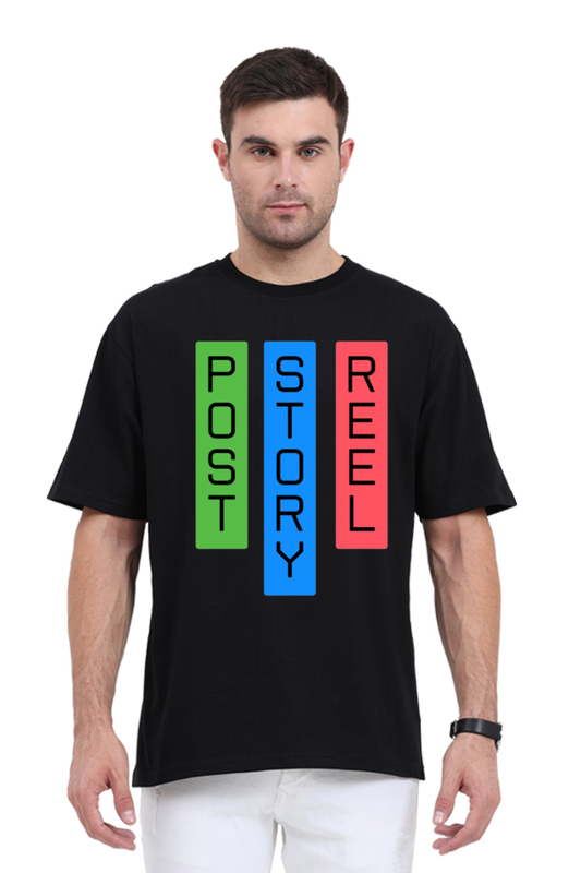 Post Story Reel Unisex Round Neck T-shirt