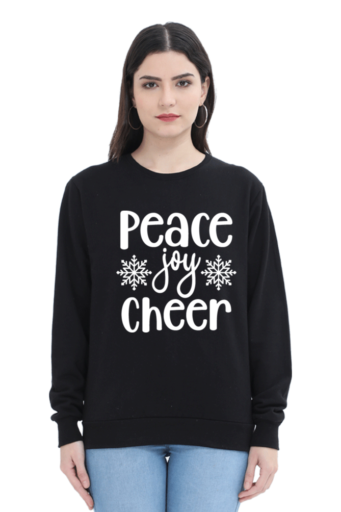 Peace, Joy, Cheer Sweatshirt for Women