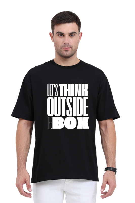 Think Outside the Box Unisex Darker Shade Round Neck T-shirt