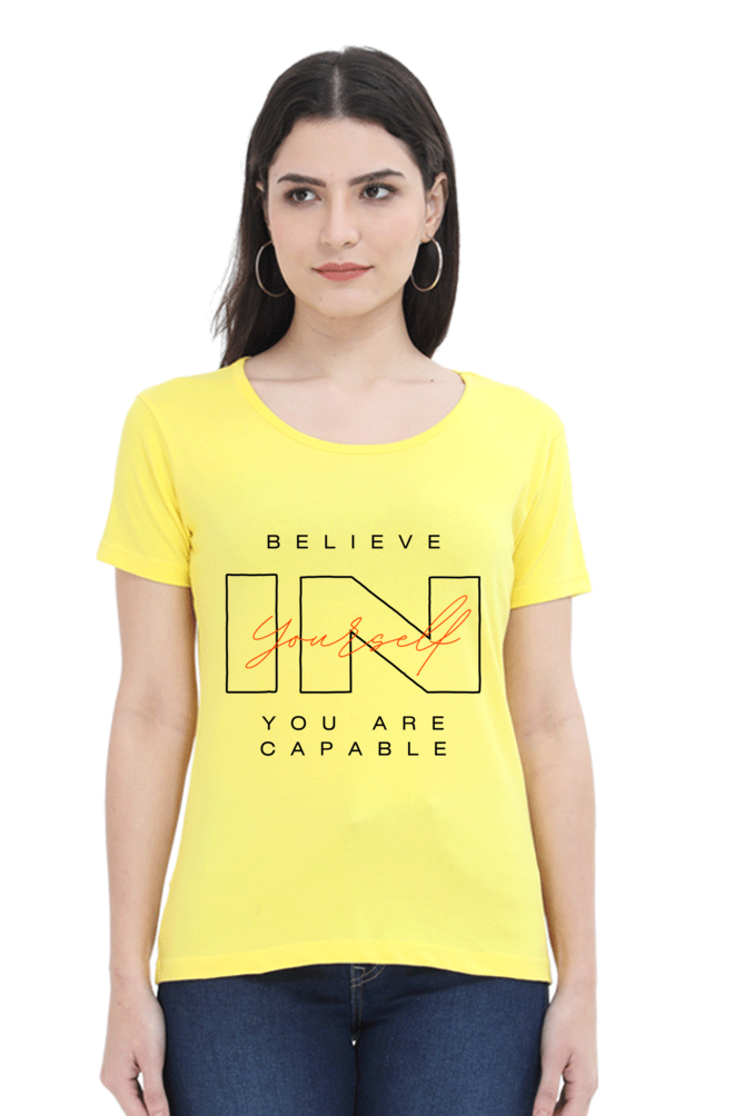 Believe In Yourself Light Shade Modern Essential Women's Tee