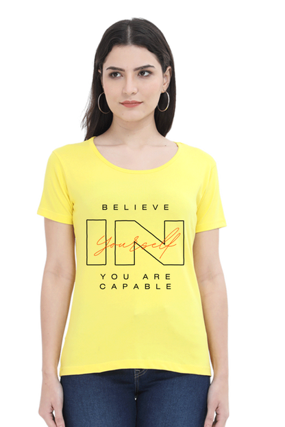Believe In Yourself Light Shade Modern Essential Women's Tee