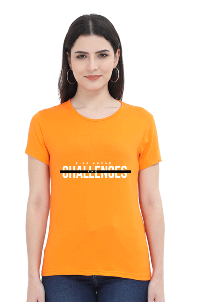 Rise Above Challenges Dark Shade Eco-Conscious Women's Tee