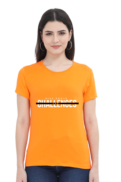 Rise Above Challenges Dark Shade Eco-Conscious Women's Tee