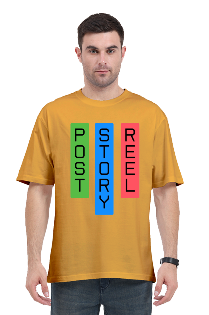 Post Story Reel Unisex Round Neck T-shirt