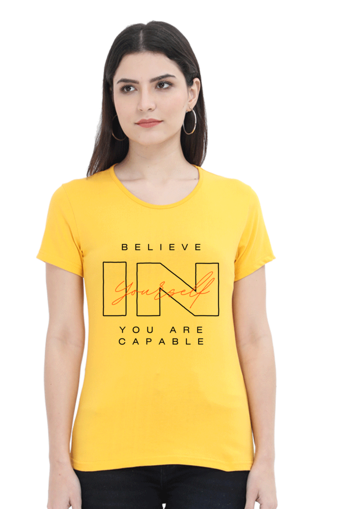 Believe In Yourself Light Shade Modern Essential Women's Tee