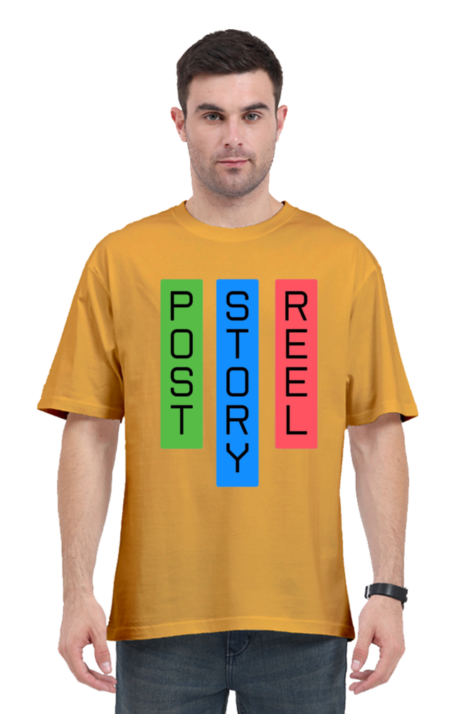Post Story Reel Unisex Round Neck T-shirt