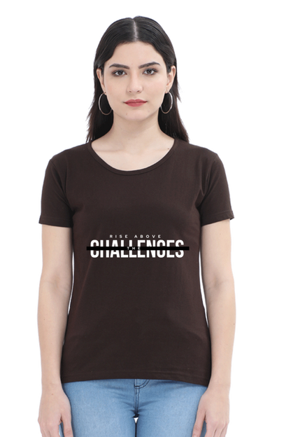 Rise Above Challenges Dark Shade Eco-Conscious Women's Tee
