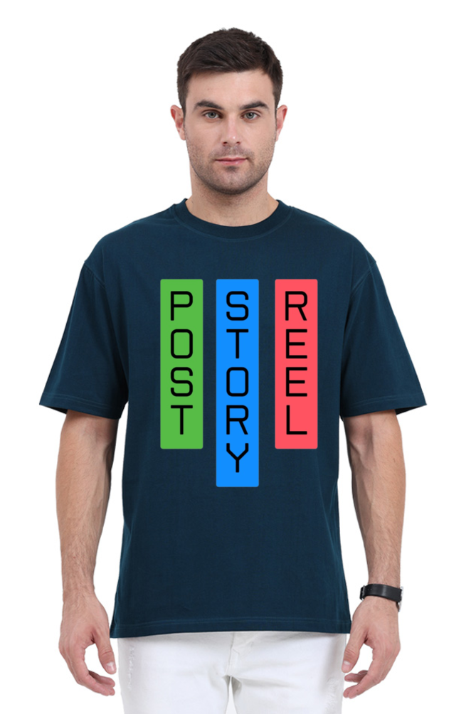 Post Story Reel Unisex Round Neck T-shirt
