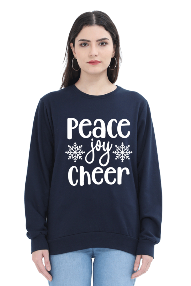 Peace, Joy, Cheer Sweatshirt for Women