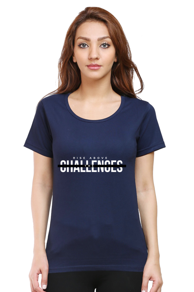 Rise Above Challenges Dark Shade Eco-Conscious Women's Tee