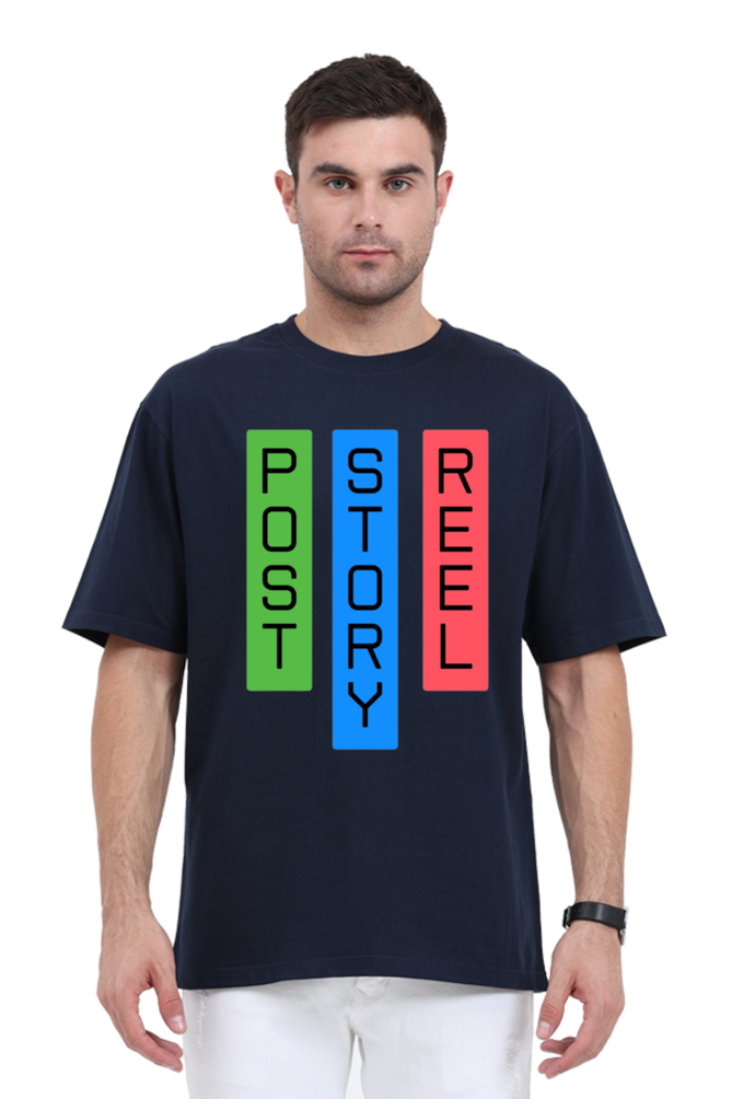 Post Story Reel Unisex Round Neck T-shirt