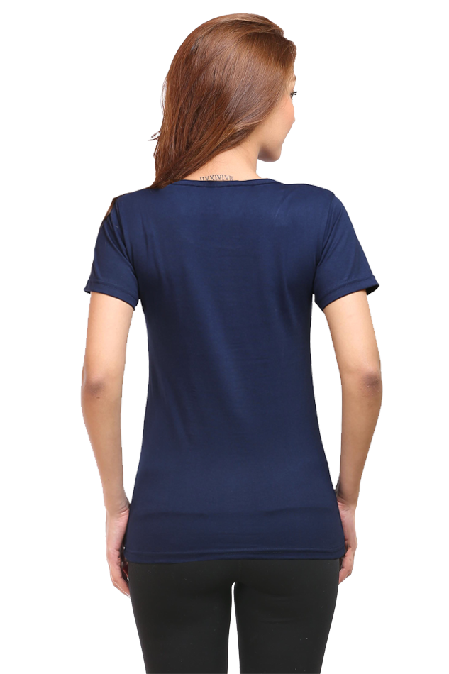 Born to Create Forced to Post Women's Round Neck Darker Shade T-shirt