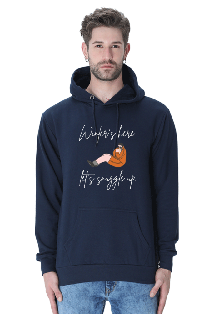 Winters Here...lets snuggle up Hoodie Sweatshirt for Men