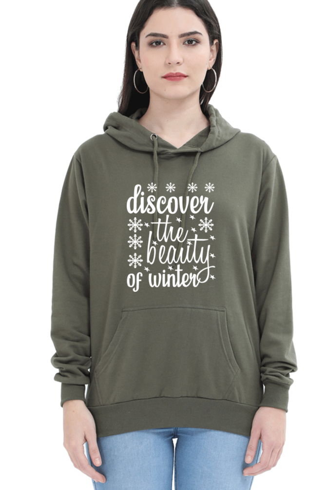 Discover the beauty of Winter Darker Shade Hoodie Sweatshirt for Women