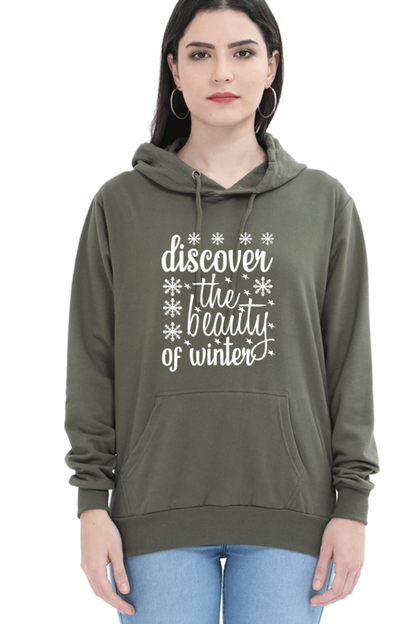 Discover the beauty of Winter Darker Shade Hoodie Sweatshirt for Women