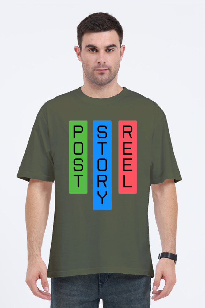 Post Story Reel Unisex Round Neck T-shirt