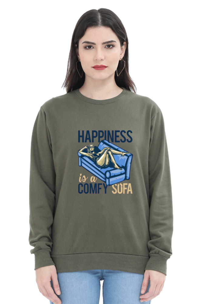 Happiness is a Comfy Soft Women Sweatshirt