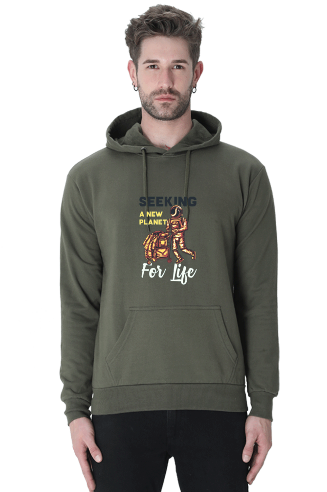 Seeking a New Planet for New Life Men Hoodie Sweatshirt