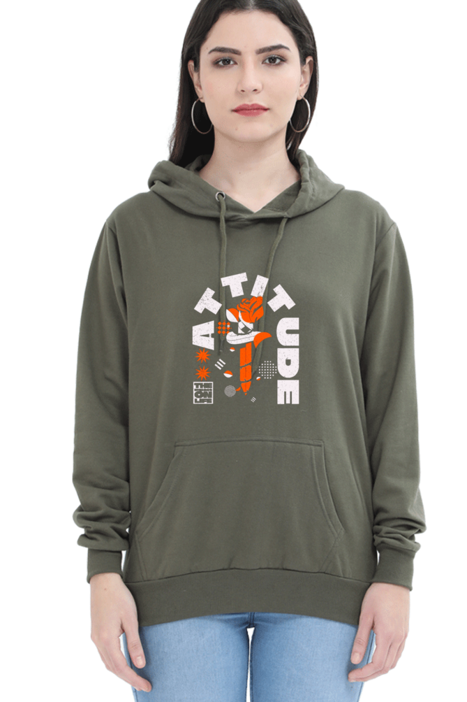 Attitude Women Hoodie Sweatshirt