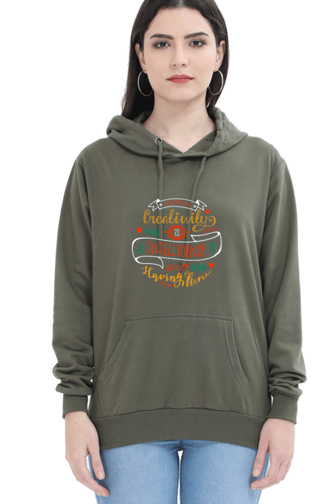 Creativity is Intelligence Having Fun Women Hoodie Sweatshirt
