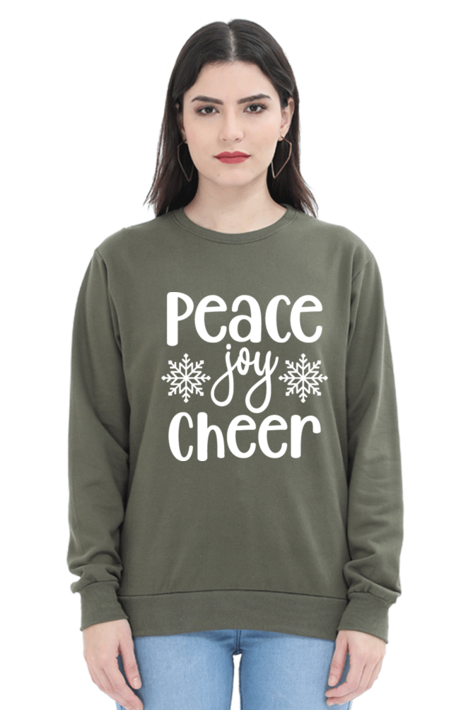 Peace, Joy, Cheer Sweatshirt for Women