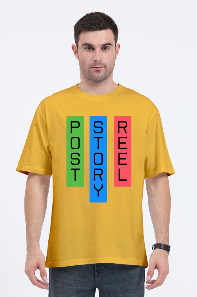 Post Story Reel Unisex Round Neck T-shirt