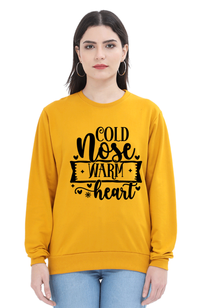 Cold Nose Warm Heart Lighter Shade Sweatshirt for Women