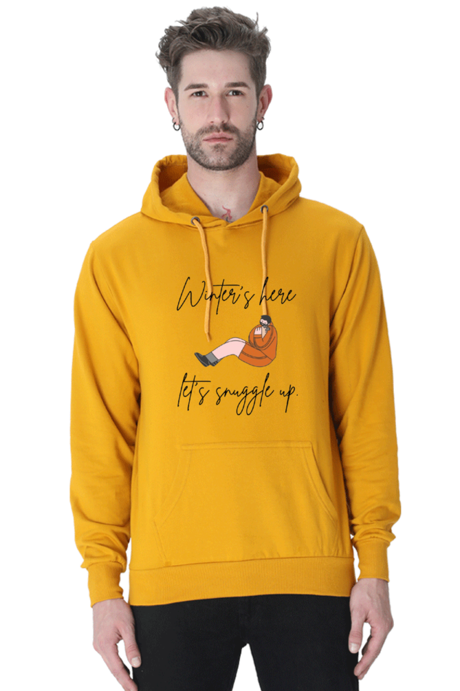 Winters Here...lets snuggle up lighter shade Hoodie Sweatshirt for Men