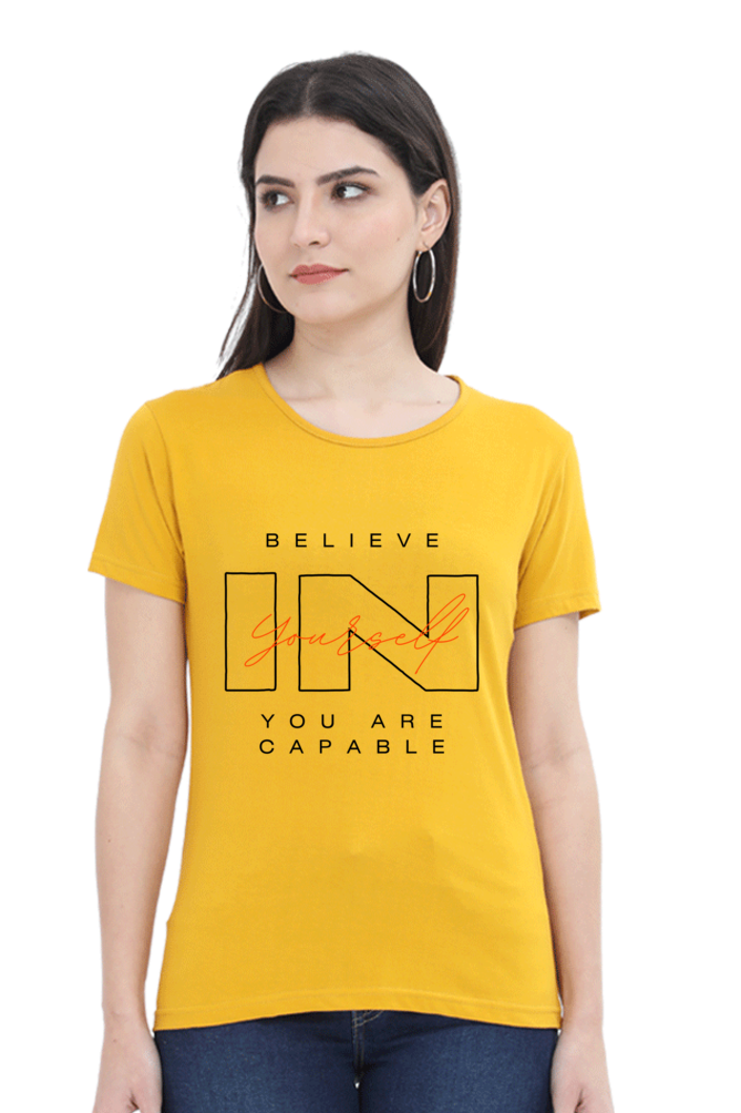 Believe In Yourself Light Shade Modern Essential Women's Tee