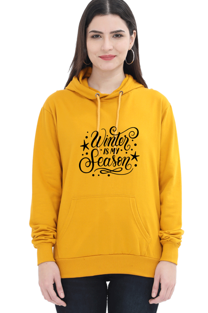 Winter Is My Season Lighter Shade Hoodie Sweatshirt for Women