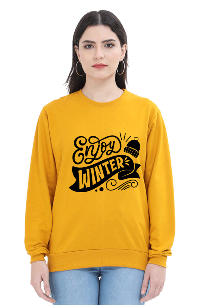 Enjoy Winter Lighter Shade Sweatshirt for Women