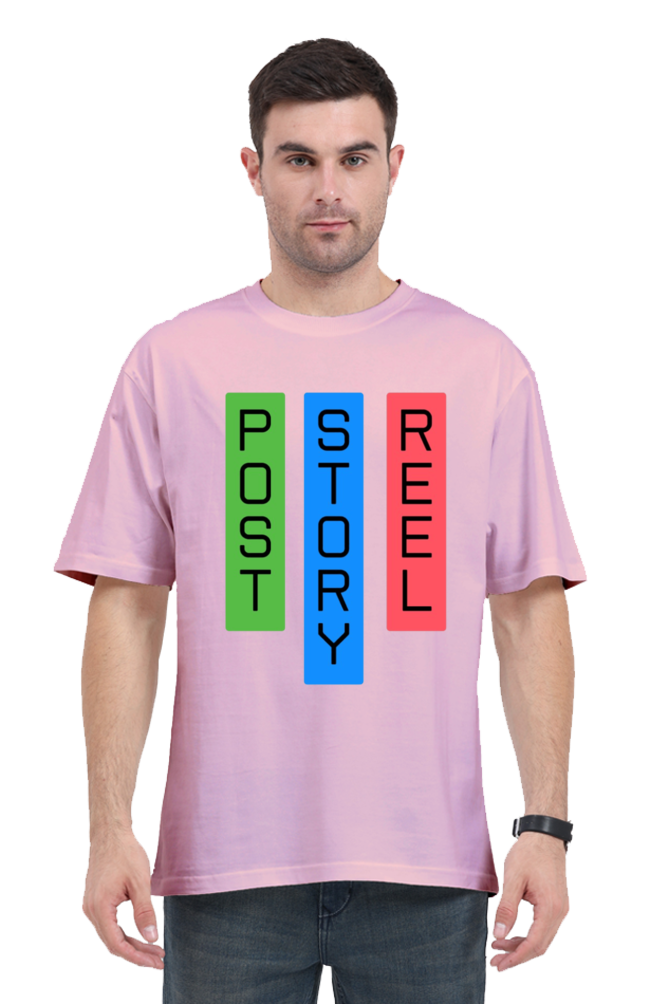Post Story Reel Unisex Round Neck T-shirt