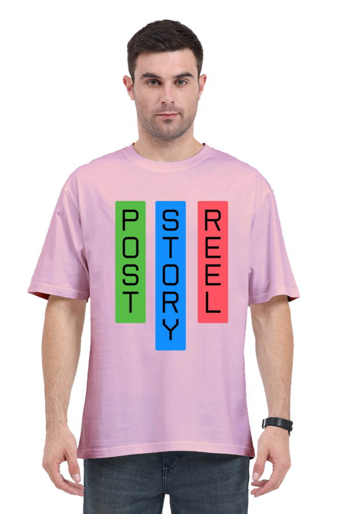 Post Story Reel Unisex Round Neck T-shirt
