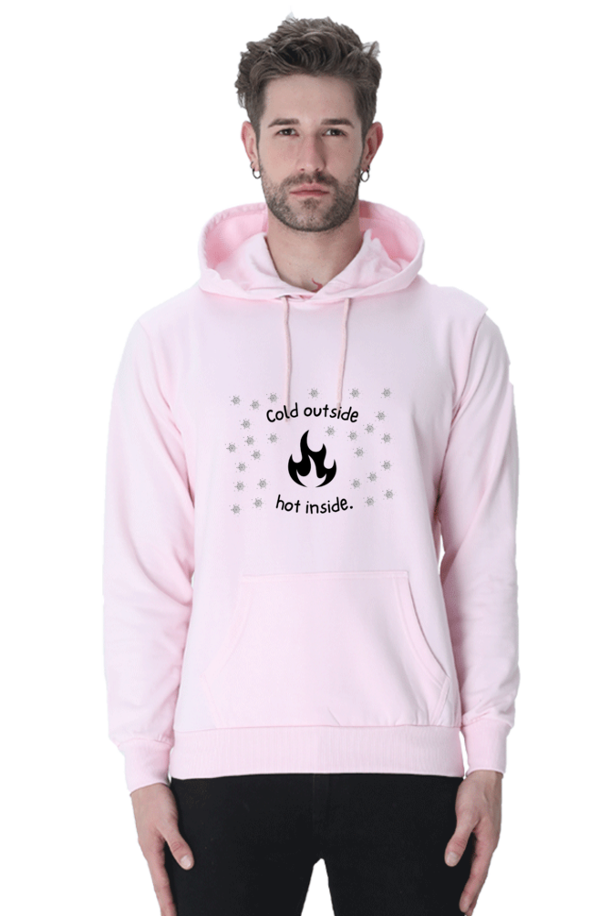 Cold Outside hot inside Lighter Shade Hoddie Sweatshirt for Men