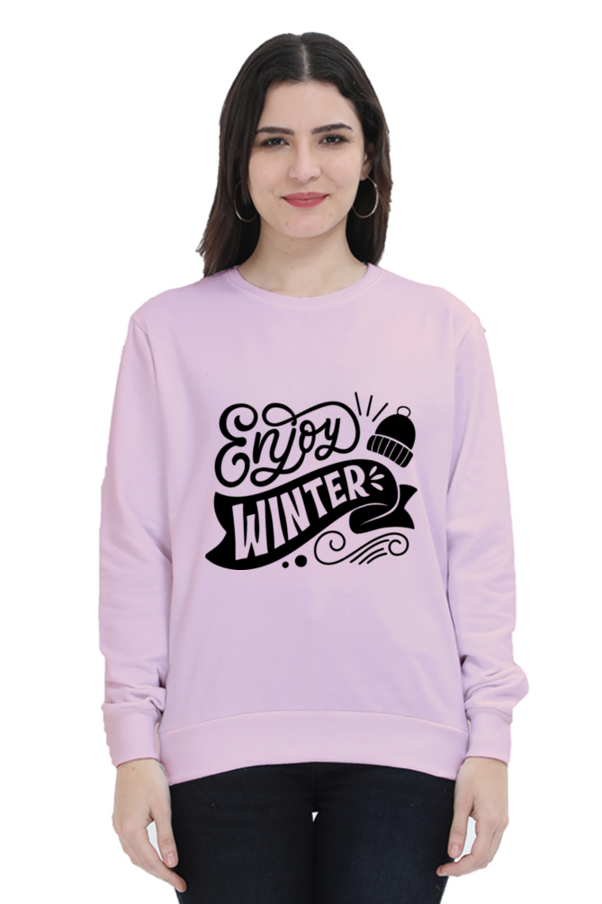 Enjoy Winter Lighter Shade Sweatshirt for Women