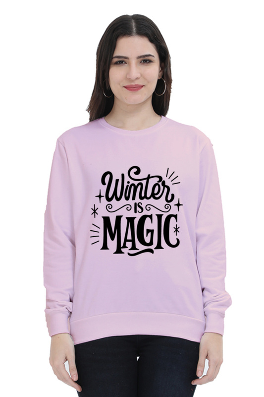 Winter is Magic Lighter Shade Sweatshirt for Women
