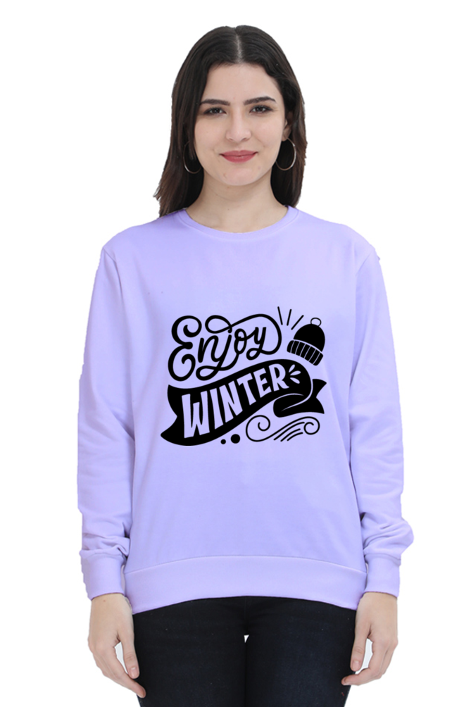 Enjoy Winter Lighter Shade Sweatshirt for Women