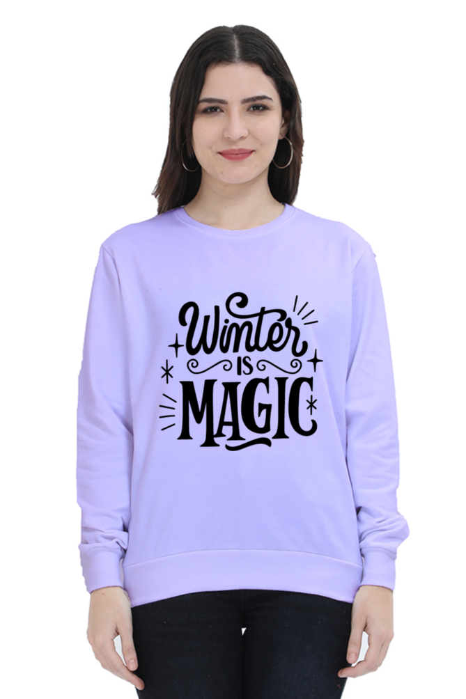 Winter is Magic Lighter Shade Sweatshirt for Women
