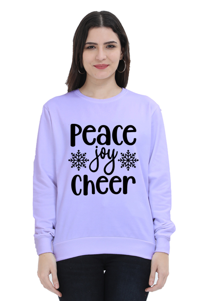 Peace Joy Cheer Lighter Shade Sweatshirt for Women